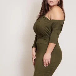 Asoph Women Clothing Plus Size One Shoulder Bodycon Dress -Femme Avid Sales Store 2002490 125 3