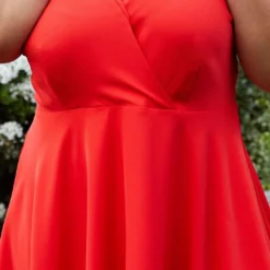 Nurode Plus Size V-Neck Spaghetti Strap Cocktail Dress -Femme Avid Sales Store 2003562 297 4