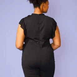 Plus Size Ruffle Front Tie Neck Romper -Femme Avid Sales Store 2005087 001 3