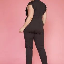 Asoph Plus Size Ruffle Tie Neck Sleeveless Jumpsuit -Femme Avid Sales Store 2005116 001 3