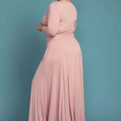 Plus Size Button Front Soft Maxi Dress -Femme Avid Sales Store 2005374 126 3