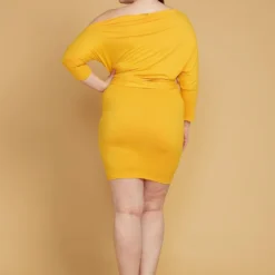 Asoph Plus Size One Shoulder Tie Waist Dress -Femme Avid Sales Store 2005600 105 3