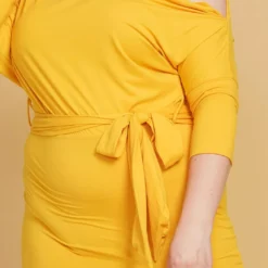 Asoph Plus Size One Shoulder Tie Waist Dress -Femme Avid Sales Store 2005600 105 4