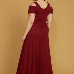 Asoph Plus Size Keyhole Front Slit Hem Maxi Dress -Femme Avid Sales Store 2005616 111 3