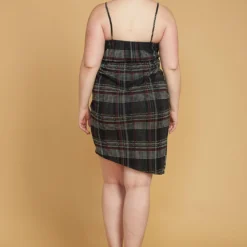 Asoph Plus Size Plaid Wrap Dress -Femme Avid Sales Store 2005619 001 4