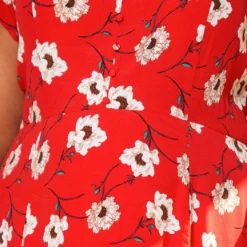 Pleione Plus Size V-Neck Floral Long Dress -Femme Avid Sales Store 2006695 110 4