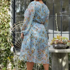 Pleione Plus Smocked Waist Floral Midi Dress -Femme Avid Sales Store 2006718 003 3