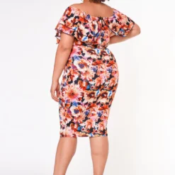 Asoph Plus Size Off Shoulder Garden Dress -Femme Avid Sales Store 2008822 001 4