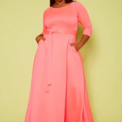 Asoph Plus Size Womens Classic Knot Front Maxi Dress -Femme Avid Sales Store 2009066 004 3