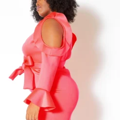 Asoph Plus Size Cold Shoulder Mini Celebration Tank Dress -Femme Avid Sales Store 2011093 144 2