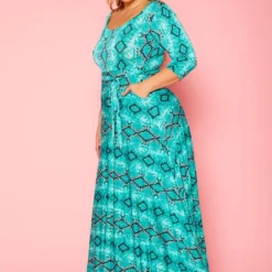 Plus Size Snake Print Fit & Flare Maxi Dress 7 Plus Size Snake Print Fit & Flare Maxi Dress -Femme Avid Sales Store 2011099 112 2