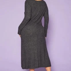 Plus Size Asymmetric Long Sleeve Midi Dress -Femme Avid Sales Store 2011582 108 3