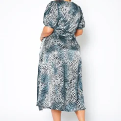 Pleione Plus Size Satin Leopard Wrap Maxi Dress -Femme Avid Sales Store 2012140 375 2