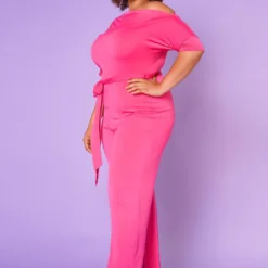 Asoph Plus Size Cold Shoulder Straight Leg Jumpsuit -Femme Avid Sales Store 2013795 006 3
