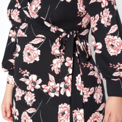 Asoph Plus Size Blush Flower Wrap Dress -Femme Avid Sales Store 2014097 001 4