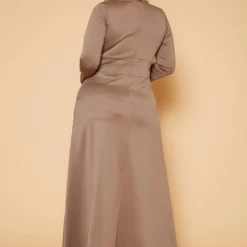 Plus Size Classic Square Neck Long Sleeve Maxi Dress -Femme Avid Sales Store 2014193 190 3