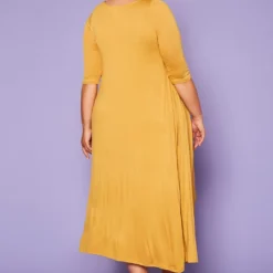 Asoph Plus Size Asymmetric Cut Fit & Flare Midi Dress -Femme Avid Sales Store 2014393 003 4