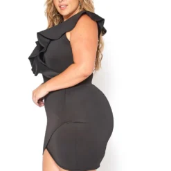 Asoph Plus Size Ruffle Overlay Special Occasion Mini Dress -Femme Avid Sales Store 2015121 001 1