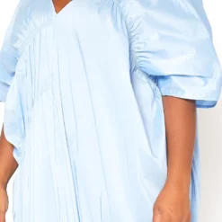 Asoph Plus Size V-Neck Ruched Oversized Midi Dress -Femme Avid Sales Store 2015429 167 0