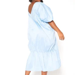 Asoph Plus Size V-Neck Ruched Oversized Midi Dress -Femme Avid Sales Store 2015429 167 3