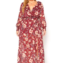 Asoph Plus Size Floral Print Chiffon Maxi Dress -Femme Avid Sales Store 2016233 111 0