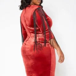 Asoph Plus Size Tassel Fringe Velvet Bodycon Mini Dress -Femme Avid Sales Store 2016578 194 2
