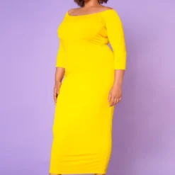 Asoph Plus Size Sincere Off Shoulder Bodycon Maxi Dress -Femme Avid Sales Store 2017010 001 3