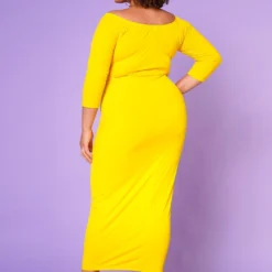 Asoph Plus Size Sincere Off Shoulder Bodycon Maxi Dress -Femme Avid Sales Store 2017010 001 4
