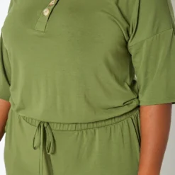 Asoph Plus Size Casual Button Hem Jumpsuit -Femme Avid Sales Store 2017029 125 3