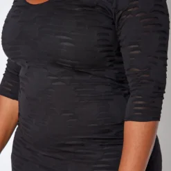 Asoph Plus Size Slit Details Bodycon Mini Dress -Femme Avid Sales Store 2017130 001 4