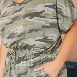 Asoph Plus Size Camo Print Lounge Romper -Femme Avid Sales Store 2017351 354 3