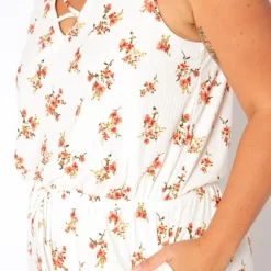 Asoph Plus Size Floral Print Sleeveless Romper -Femme Avid Sales Store 2017663 952 4