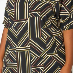 Asoph Plus Size Geometrical Striped Tee Shirt Mini Dress -Femme Avid Sales Store 2017673 001 4