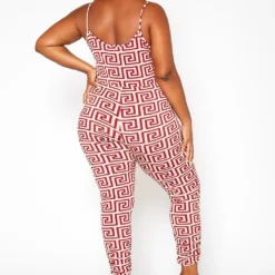 Asoph Plus Size Greek Key Print Cami Jumpsuit -Femme Avid Sales Store 2017900 283 3
