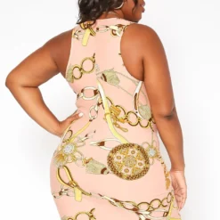 Asoph Plus Size Chain Link Print Mini Dress -Femme Avid Sales Store 2017926 126 3