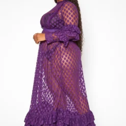 Asoph Plus Size Polka Dot Mesh Flare Maxi Dress -Femme Avid Sales Store 2017938 145 2