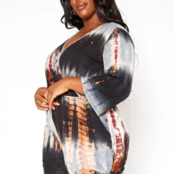 Asoph Plus Size Tie Dye Long Sleeve Romper -Femme Avid Sales Store 2018340 001 1