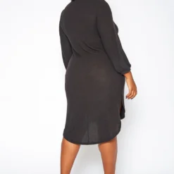 Asoph Plus Size High Low Basic Knit Dress -Femme Avid Sales Store 2018411 001 3