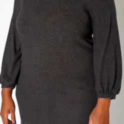 Asoph Plus Size High Low Basic Knit Dress -Femme Avid Sales Store 2018411 001 4