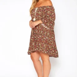 Asoph Plus Size Vintage Floral Print Mini Dress -Femme Avid Sales Store 2018420 120 2