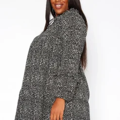 Asoph Plus Size Dotted Print Flare Mini Dress -Femme Avid Sales Store 2018555 001 2