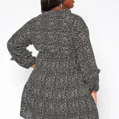 Asoph Plus Size Dotted Print Flare Mini Dress -Femme Avid Sales Store 2018555 001 3