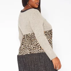 Plus Size Color Block Flare Mini Dress -Femme Avid Sales Store 2018634 128 3