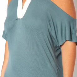 Plus Size Collar Neck Flare Midi Dress -Femme Avid Sales Store 2018761 349 4