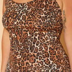 Plus Size Leopard Print Cami Midi Dress & Crop Top Set -Femme Avid Sales Store 2018854 361 5