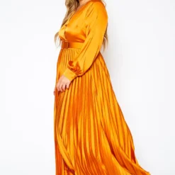 Plus Size Pleated Maxi Flare Dress -Femme Avid Sales Store 2019068 001 4