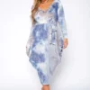 [Special Price] Plus Size Tie Dye Harem Midi Dress