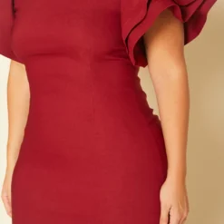 Plus Size Angel Sleeve Midi Dress -Femme Avid Sales Store 2019156 283 4