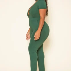 Plus Size Deep V Neck Bodycon Jumpsuit -Femme Avid Sales Store 2019194 103 1