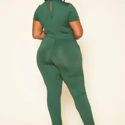 Plus Size Deep V Neck Bodycon Jumpsuit -Femme Avid Sales Store 2019194 103 2